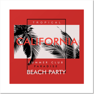 Tropical California Beach Party Posters and Art